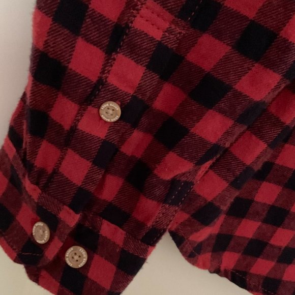 EDDIE BAUER Men's Gingham Plaid Flannel LS Shirt NWT Size M - Picture 5 of 7